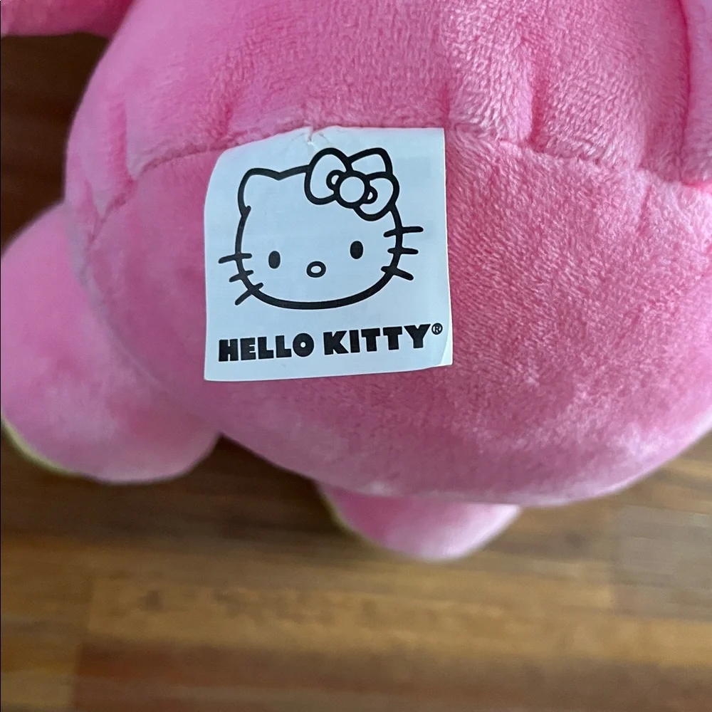 Hello Kitty Frog Costume Plush - Pink, Yellow, and Blue